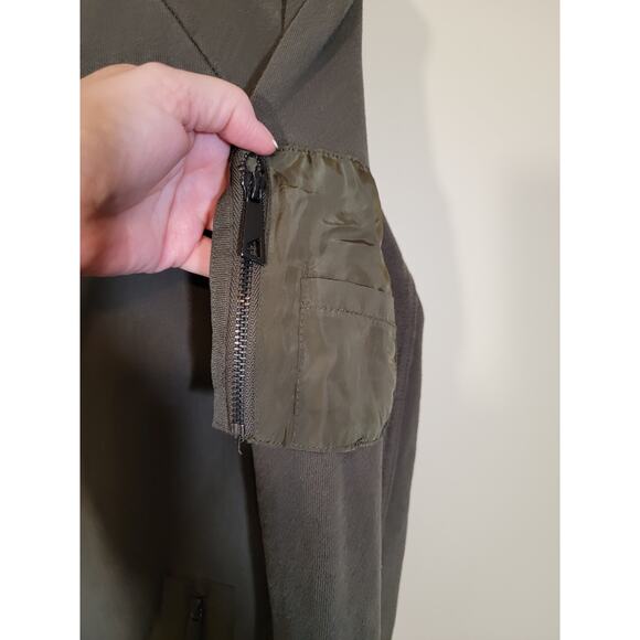 Zara Man Full Zip Bomber Jacket Streetwear Casual Trendy Gray Size Medium - Picture 6 of 6